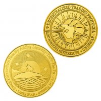 Uniswap coin ( UNI ) - Gold, снимка 2 - Нумизматика и бонистика - 38564950
