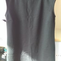 Черна рокля Tezenis със сиви елементи на раменете, снимка 1 - Рокли - 34880996