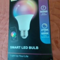 Wifi Smart Led крушка E27 9W димираща лампа Tuya Alexa 220V RGB гласово управление Google Home , снимка 2 - Лед осветление - 43976338