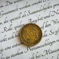 Райх монета - Германия - 10 пфенига | 1930г.; серия А, снимка 1 - Нумизматика и бонистика - 43451282