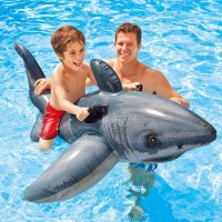 Надуваема акула Intex,2 дръжки/173x107 см/ до 40 кг , снимка 1 - Надуваеми играчки - 40547155