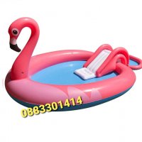 Басейн с пързалка Фламинго Воден кът за игра, снимка 6 - Басейни и аксесоари - 33403962