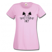 Дамска тениска,Are You Kitten Me.тениска с котка,Животни,Изненада,, снимка 6 - Тениски - 36427829