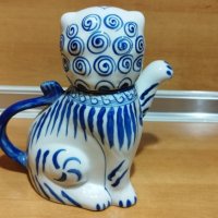 Порцеланов чайник, котка, снимка 2 - Други - 38025124