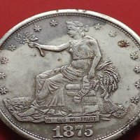 РЕПЛИКА КОПИЕ на Американския сребърен долар 1875г. УНИКАТ за КОЛЕКЦИОНЕРИ 41471, снимка 7 - Нумизматика и бонистика - 43193449