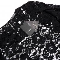 НОВА! Twinset Lace Black Dress Luxury Exclusive Collection Дамска Дантелена Рокля Размер 38, снимка 5 - Рокли - 32885010