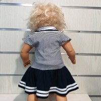 Нова бебешка моряшка рокля с якичка и копченца, от 6-9 месеца, снимка 7 - Бебешки рокли - 28491264