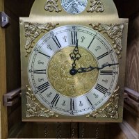 Прекрасен антикварен немски паркетен часовник TEMPUS , снимка 5 - Антикварни и старинни предмети - 43361931