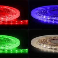 LED SMD Диодна Лента V-TAC Влагозащитна Ролка 5 метра 12V 4 цвята, снимка 4 - Аксесоари и консумативи - 32220656