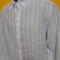 Мъжка риза 55% лен р-р M, снимка 3 - Ризи - 35379787
