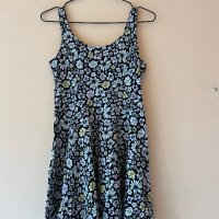 H&M Къса рокля с флорален десен 100% памук 🌸, снимка 1 - Рокли - 43988468