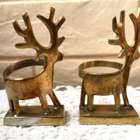 Красиви пръстени за салфетки с еленчета от месинг, 7 бр, от Англия, снимка 7 - Антикварни и старинни предмети - 43288798