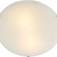 Традиционно матирано бяло 30 см стъклено таванно осветление| 2 x E27 |, снимка 5 - Лампи за таван - 43143679