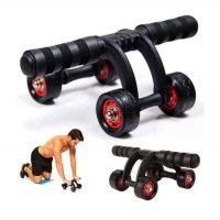 Многофункционален уред за оформяне на тяло Ab Roller and Push Up Bar, снимка 1 - Фитнес уреди - 32947563