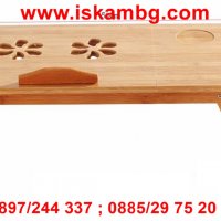 Бамбукова маса за лаптоп с охладител Bamboo Table, снимка 4 - Лаптоп аксесоари - 28460017