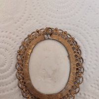 Старинен порцеланов медальон вносен, снимка 4 - Антикварни и старинни предмети - 39219514