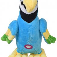 Плюшен папагал със звук. 15х28х24 , снимка 2 - Плюшени играчки - 39474457
