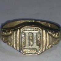 Старинен пръстен над стогодишен сачан - 67071, снимка 1 - Пръстени - 29011874