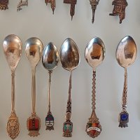 Стари сувенирни лъжички със сребърно покритие, снимка 10 - Антикварни и старинни предмети - 42998367