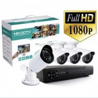 Видеонаблюдение с 4 броя камери Full HD , снимка 1 - Други стоки за дома - 36420625