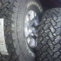 4 броя гуми General Graber AT2 33x12,50R15 LT с алуминиеви джанти 15"., снимка 2 - Гуми и джанти - 39717805