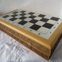 Голяма Луксозна дървена кутия за игра на шах с дърворезба, снимка 8 - Други ценни предмети - 28951035