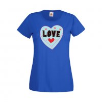 Дамска тениска Свети Валентин Love 4, снимка 2 - Тениски - 35647206