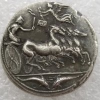 Монета Тетрадрахма от Сицилия III - II в. пр. Хр. - РЕПЛИКА, снимка 2 - Нумизматика и бонистика - 32580905
