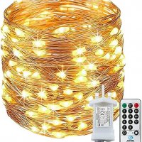 Нови феерични светлини 220 LED 25 метра Лампички топли бели струни Украса, снимка 1 - Други - 40206393