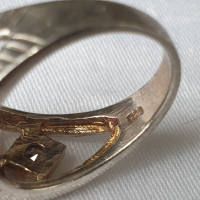 Сребърен пръстен с рубин, снимка 4 - Пръстени - 44900134