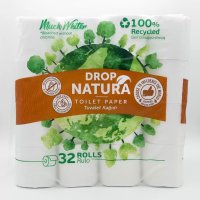 Хартия тоалетна 2 пластова Drop NATURA 32 бр./пакет, снимка 1 - Други стоки за дома - 43906200