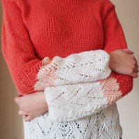 Ръчно плетена блуза в три цвята, снимка 6 - Блузи с дълъг ръкав и пуловери - 22696937