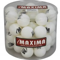 Топче за пинг понг (тенис на маса) MAX 40+ оранжеви / бели 50 броя в буркан. Безшевни топчета. Равно, снимка 2 - Тенис - 28469191