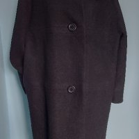 Винтидж палто от естествени материали / яка от черна лисица и вълна , снимка 2 - Палта, манта - 43800343