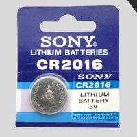 Плоска батерия SONY cr2016 , 3 V Li-ion , 75mAh, снимка 2 - Друга електроника - 28050736