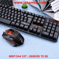 Геймърски комплект безжична клавиатура + безжична мишка HK6500, снимка 4 - Друга електроника - 26970688