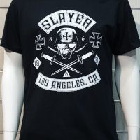 Нова мъжка тениска с дигитален печат на музикалната група Slayer - Los Angeles CA, снимка 3 - Тениски - 36871514