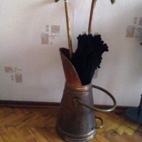 Стара медна кофа за пепел,въглища и дърва, снимка 1 - Антикварни и старинни предмети - 39830926