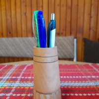 Дървен моливник от времето на соца , снимка 2 - Ученически пособия, канцеларски материали - 40667298
