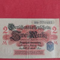 Райх банкнота 2 марки 1914г. Германия перфектна за колекция 28261, снимка 5 - Нумизматика и бонистика - 37142623