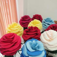 Големи рози на стойка/стебло за декорация или подарък, снимка 4 - Подаръци за сватба - 43953944