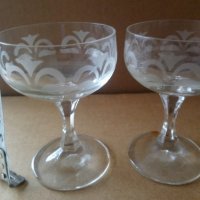 Стари стъклени чаши , снимка 1 - Други ценни предмети - 28527994