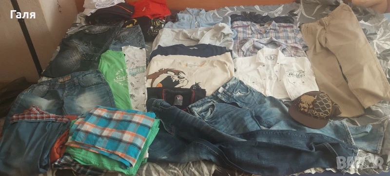 Всичко само за 50лв. - Детски дрехи р-р от 152 до 170 /ризи , дънки, панталони,тениски, блузи, яке/, снимка 1