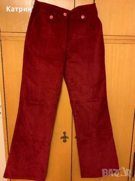 Червени и бежови дамски джинси, снимка 1