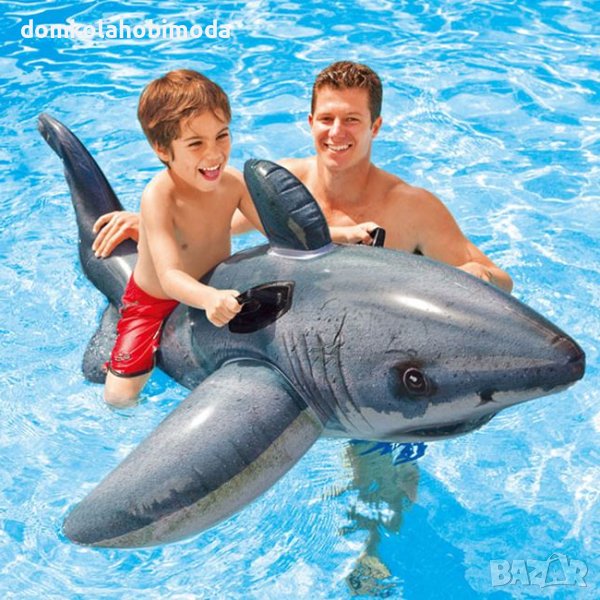 Надуваема акула Intex,2 дръжки/173x107 см/ до 40 кг , снимка 1