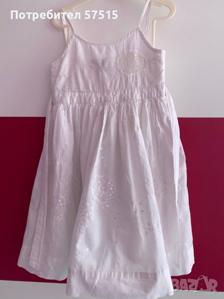 Детска бяла рокля, снимка 1
