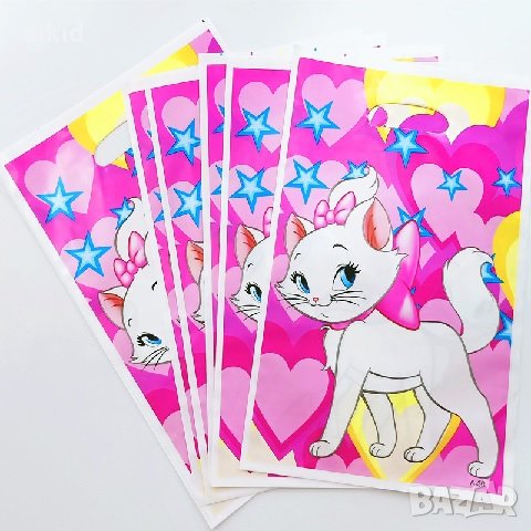 Коте Мари Marie 10 бр торбички за сладки подарък рожден ден парти, снимка 1