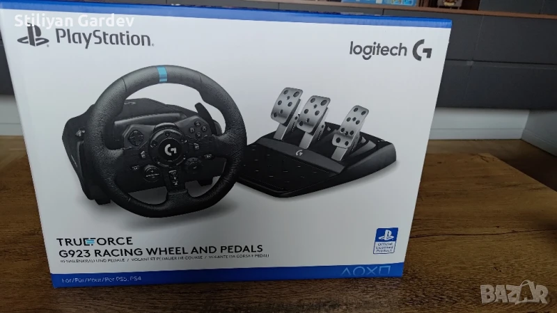 Волан с педали Logitech - G923, PS4/PS5/PC, , снимка 1