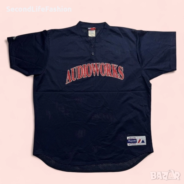 Винтидж тениска Majestic Mesh Jersey #29 2XL Произведено в САЩ Audioworks Athletic Рядка тениска, снимка 1