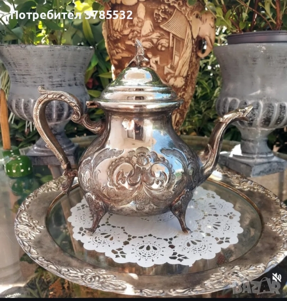 Посребрен марокански чайник , снимка 1